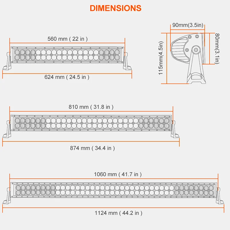 22 &quot32&quot 42 &quotсветодиодная световая полоса 5D черная жемчужная линза двухрядная