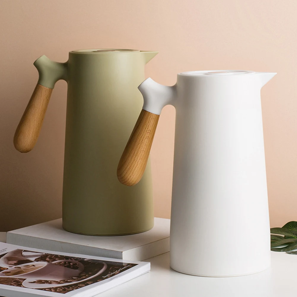 

1000ML Insulation Kettle Hot Water Bottle With Handle Nordic Style Large Capacity Thermos Removable Teapot Household Coffee Pot
