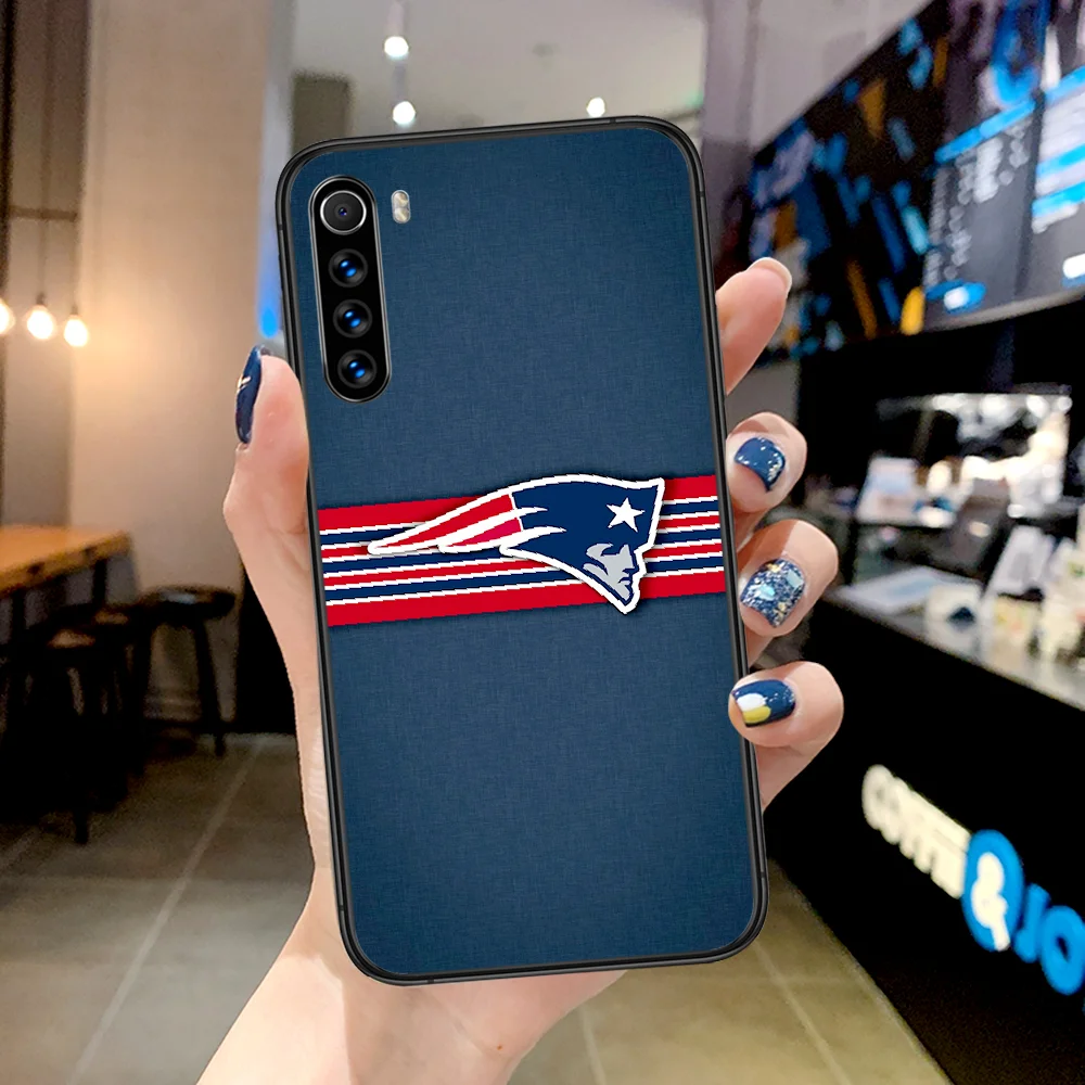 

New England Soccer Patriots Phone Case For Xiaomi Redmi Note 7 8 8T 9 9S 4X 7 7A 9A K30 Pro Ultra black Waterproof Tpu Back