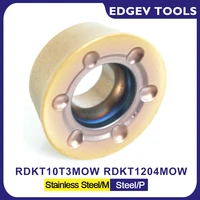 10pcs rdkt rdkt10t3 rdkt1204 mow r5 r6 machining stainless steel cnc carbide insert milling cutter