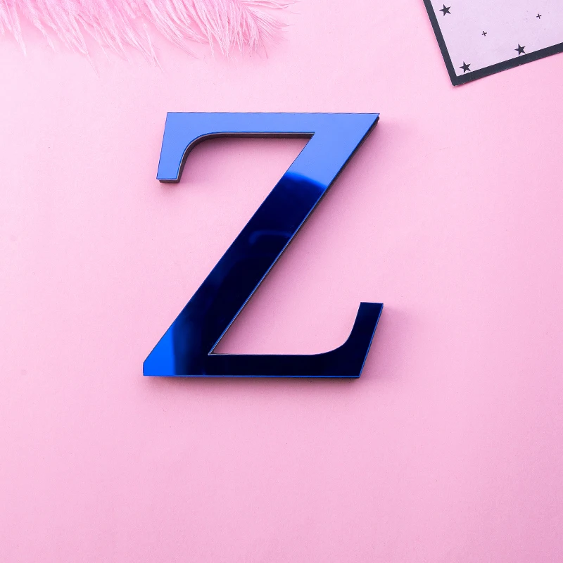 

3D Зеркальные Акриловые Буквы Синие