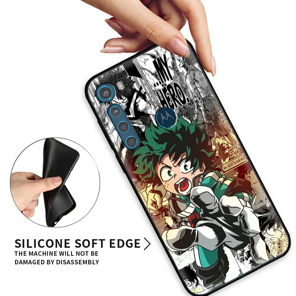 

Cover For MOTOROLA One Fusion Edge ES6 my hero academia Soft Cover for Motorola G G30 G10 G9 G8 Plus Play Power