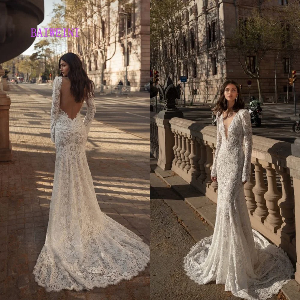 Vestido de noiva Новое поступление сексуальные Simlple Свадебные платья 2021 Русалка Вышивка