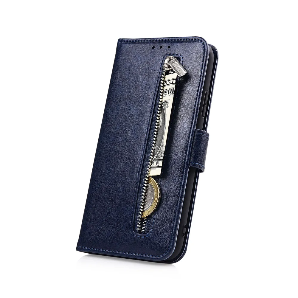 Чехол-Кошелек из искусственной кожи на молнии для iPhone 11 Pro X XS Max XR чехол с ремешком