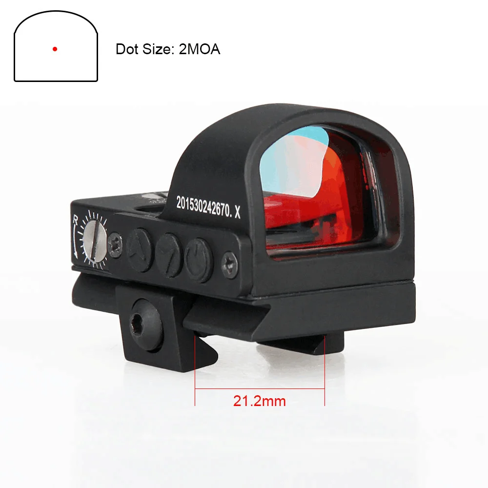Canis Latrans Тактический Reddot Мини Red Dot прицел Красная точка увеличение 1X черный для