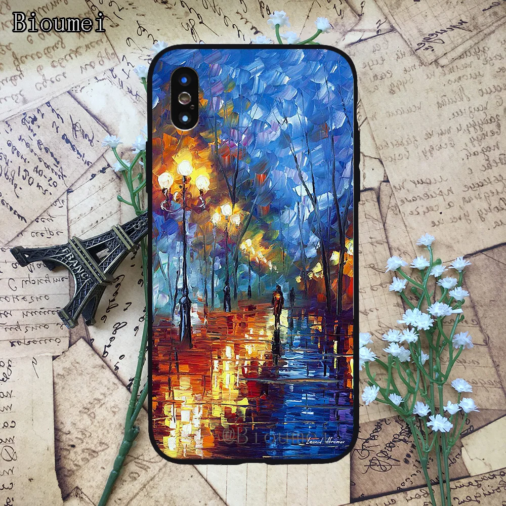 Bioumei современный художественный картина маслом мягкий ТПУ чехол для Iphone 11 Pro Max XR X