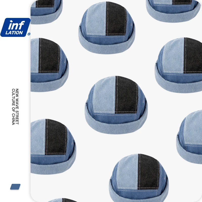 Мужская Уличная Кепка INFLATION джинсовая кепка с черепами цветная в стиле хип хоп