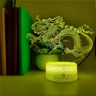 Светодиодный ночник Dragon, акриловый 3D настольный светильник, ночсветильник в виде животного, меняющий цвет, для вечеринки, гостиницы, комнаты, клуба, Декор, Лавовая основа