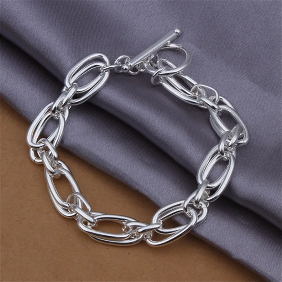 Wholesale price men women chain silver color plated bracelets noble wedding gift party fashion jewelry Christmas gifts JSHH320 | Украшения