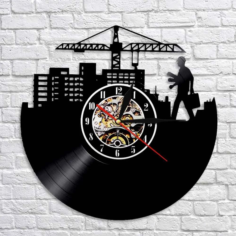 Настенные часы инженера Srchitecture с силуэтами настенные архитектурные винтажные
