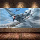 Картина на холсте с изображением боевого моносамолета яка 3, классический самолет, плакаты, принты, настенное искусство, декор для гостиной, без рамки