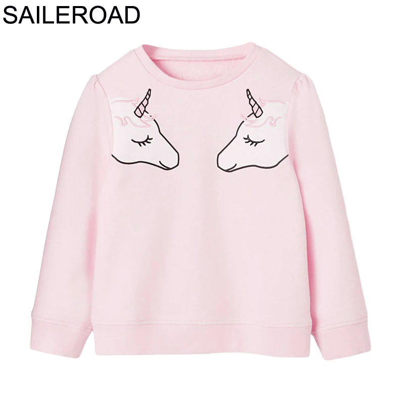 Толстовки с капюшоном для девочек SAILEROAD розовые толстовки единорогом хлопковая