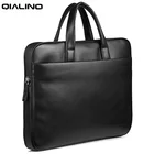Кожаная Портативная сумка QIALINO для ноутбука, портативная водонепроницаемая сумка на молнии для планшета, чехол, короткая сумка, сумка для мужчин