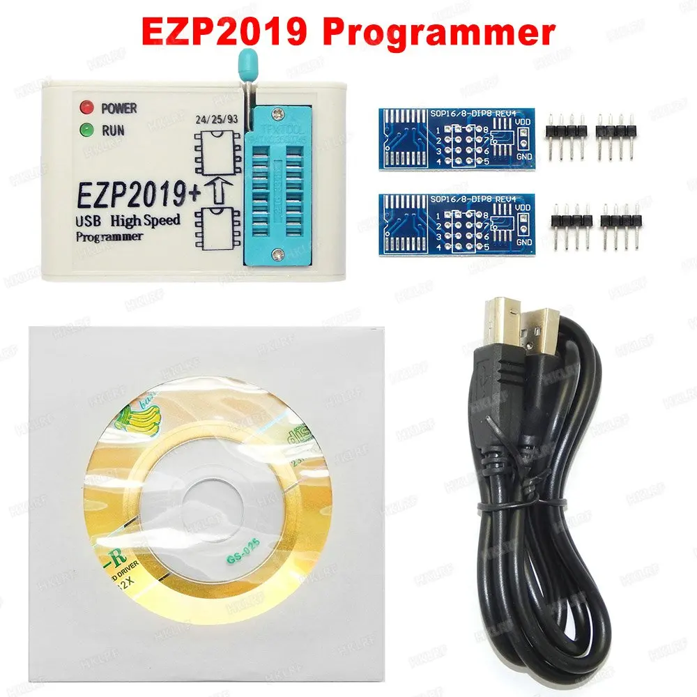 2Adapters EZP2019 высокоскоростной USB SPI программист лучше, чем EZP2013 EZP2010 2011 поддержка 24 25 93 EEPROM флэш-биос - Цвет: 2Adapters