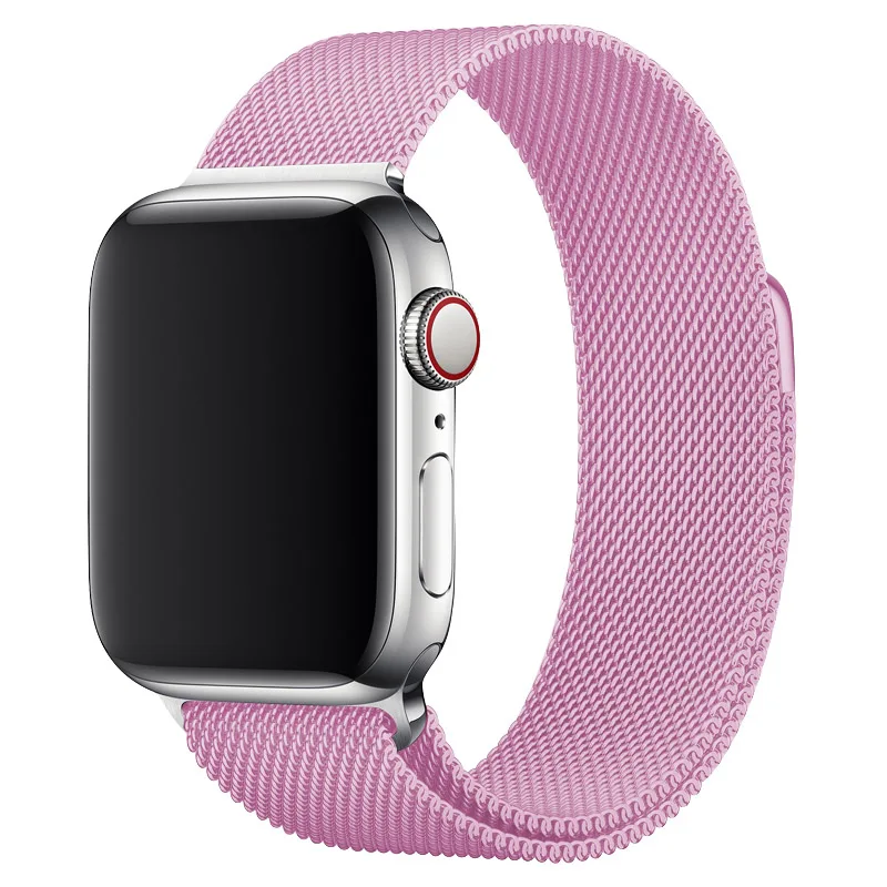 44 мм оранжевый ремешок Миланская петля ремешок для Apple Watch серии 5 4 браслет из нержавеющей стали I phone 3 2 браслет 38 мм 42 мм