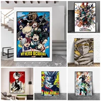 printed my hero academia canvas painting wall art modular japan anime pictures modern home decor bedside background poster frame