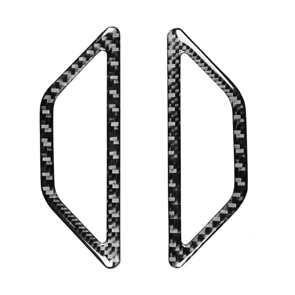 

UV-proof 2Pcs Practical Carbon Fiber Air Outlet Trim Cover Heat-resistant
