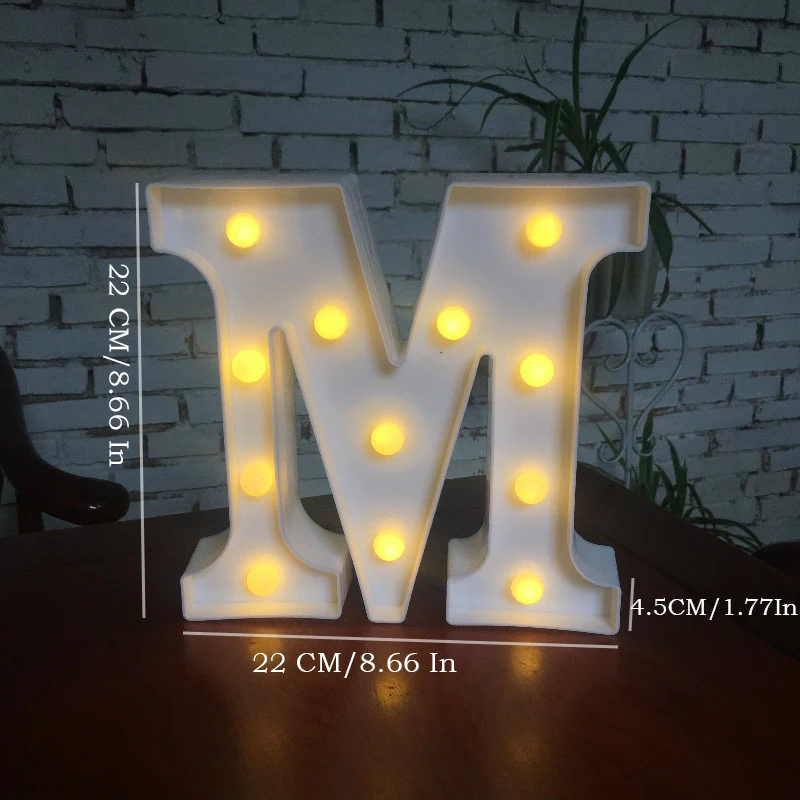 Светодиодная Ночная лампа сделай сам с белыми буквами креативный светильник на