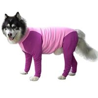 elastic big dog jumpsuit four legs tight clothes for samoyed greyhound anti hair slip overalls pajamas large size pet wear