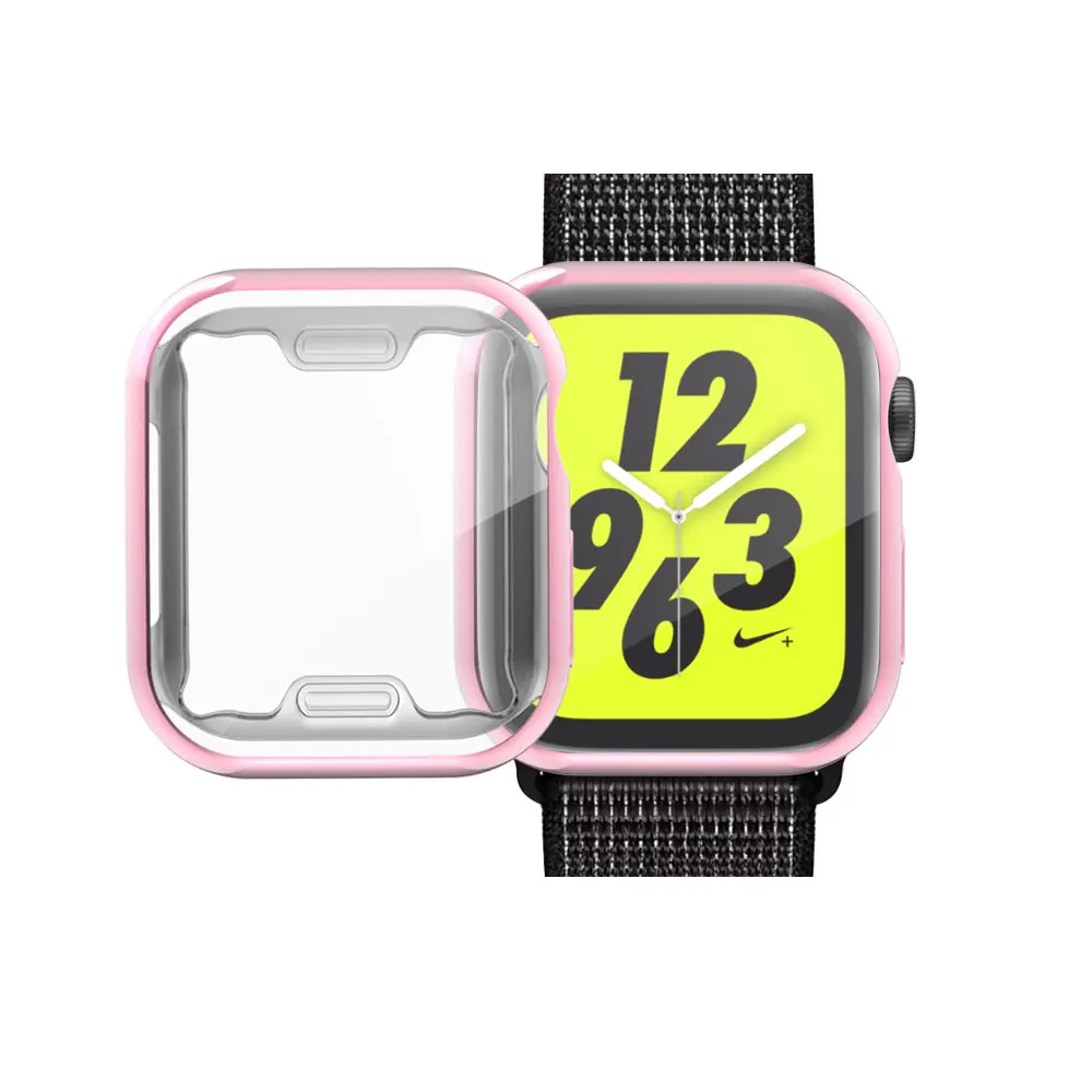 

Full Screen Protective Case for Apple Watch 42mm 38mm 40mm 44mm Soft TPU Electroplating Protector Cover for iWatch 1 2 3 4