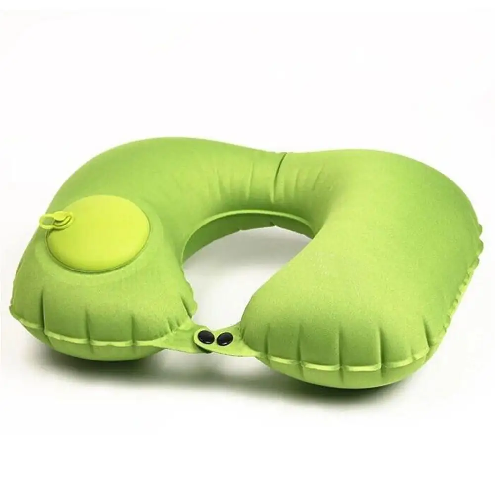 

HiMISS Air Cushion Protable Push Type Automatic Inflatable U-Shaped Pillow Neck Rest soft Air Cushion U shape travel