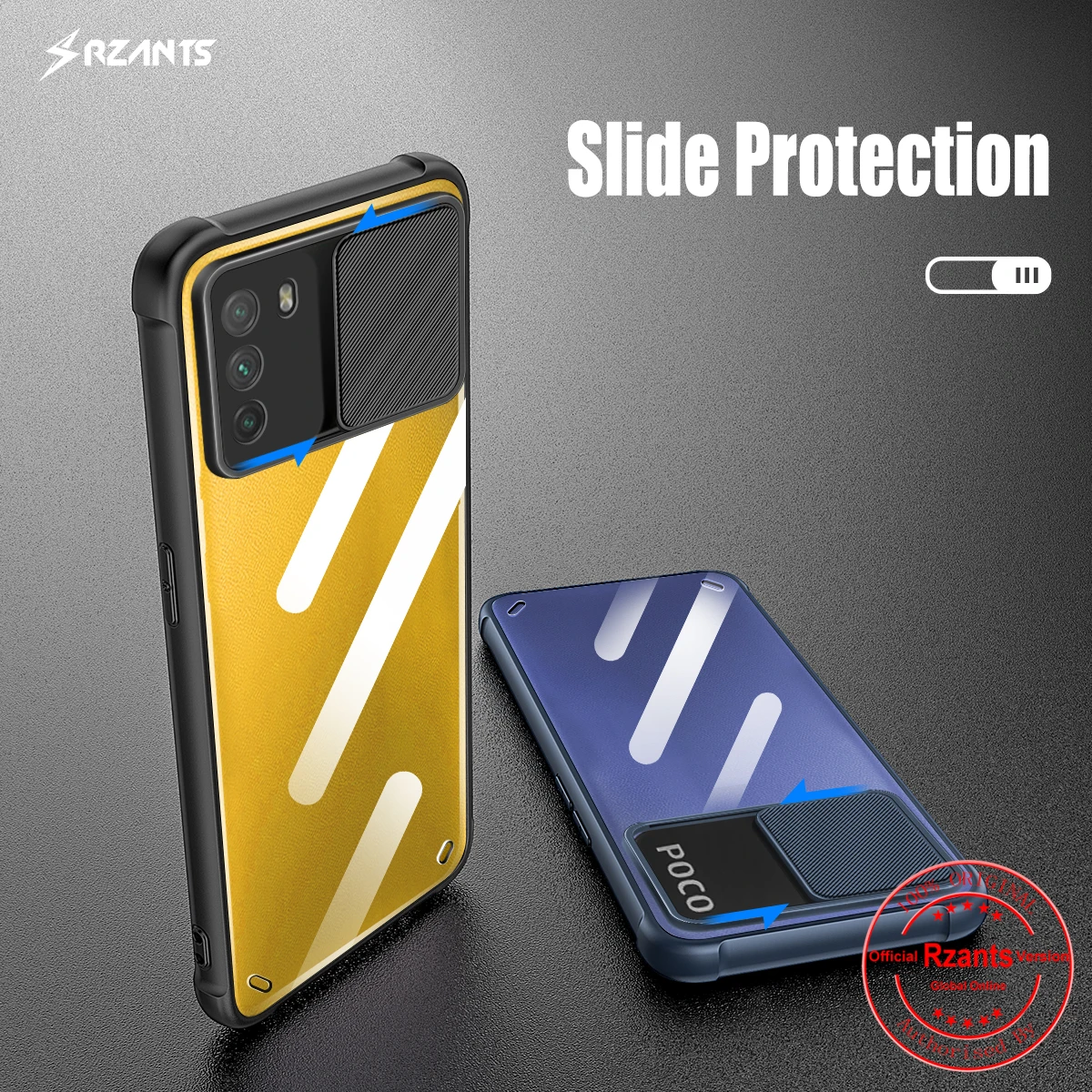 rzants for xiaomi poco m3 phone case hard lens protect hybrid slim crystal clear cover double casing free global shipping