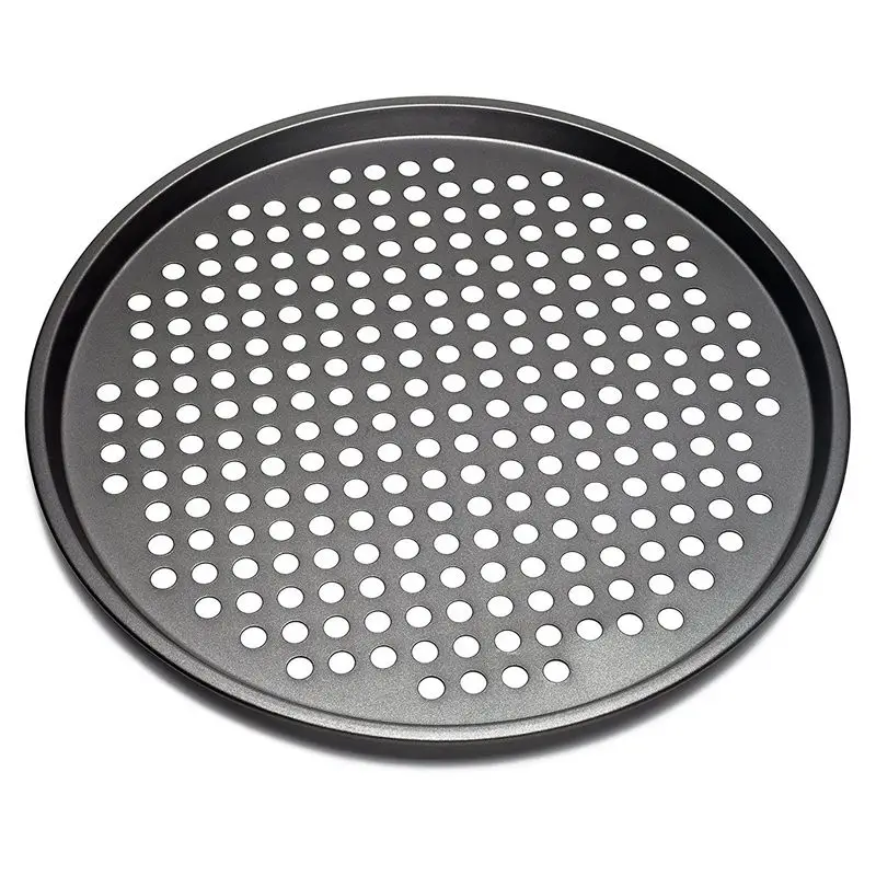 Carbon Steel Nonstick Pizza Baking Pan Tray 32cm Plate Dishes Holder Bakeware Home Kitchen Tools Accessories |