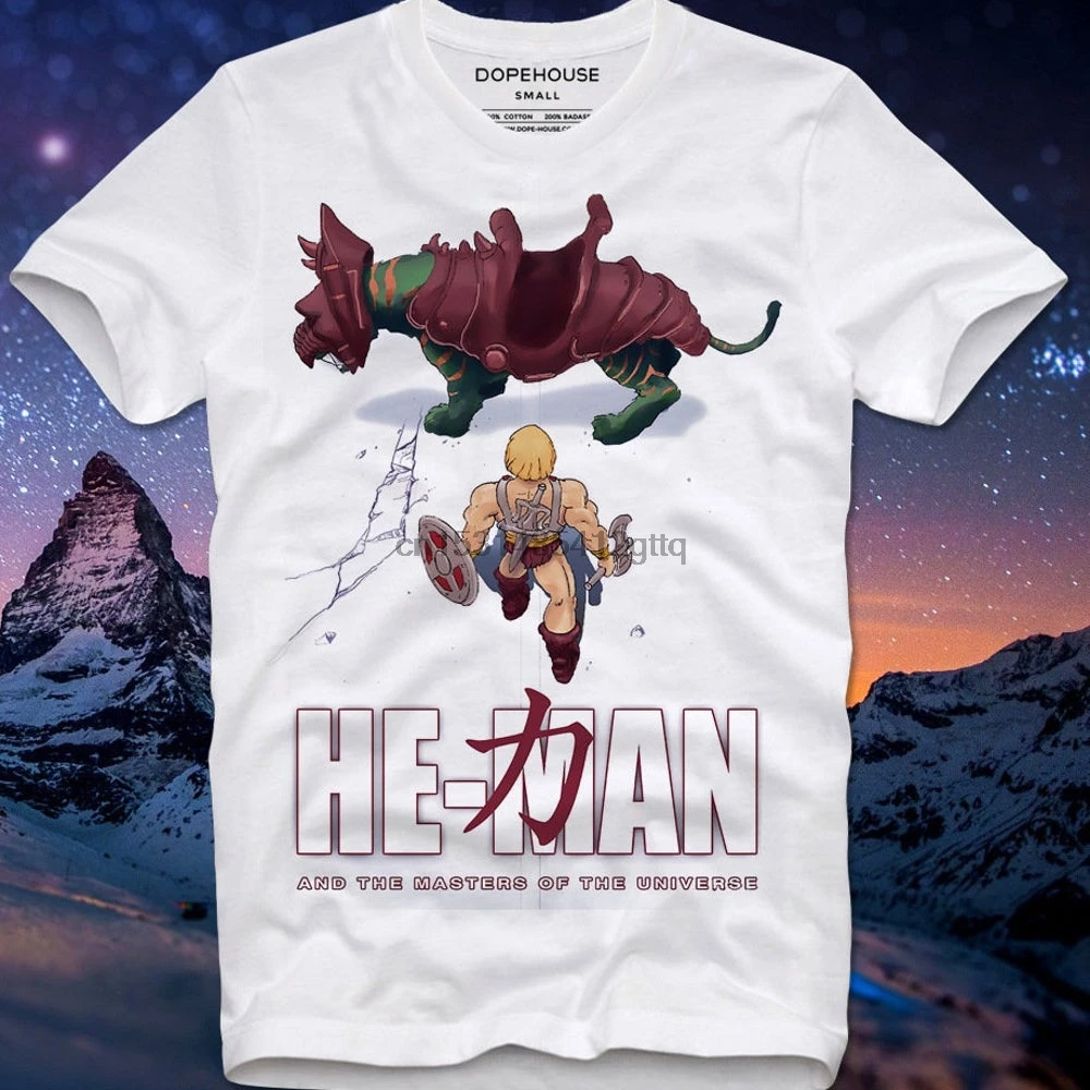 Футболка MOTU He Man карира сражение кот скелет мастера Вселенной ретро винтажная поп
