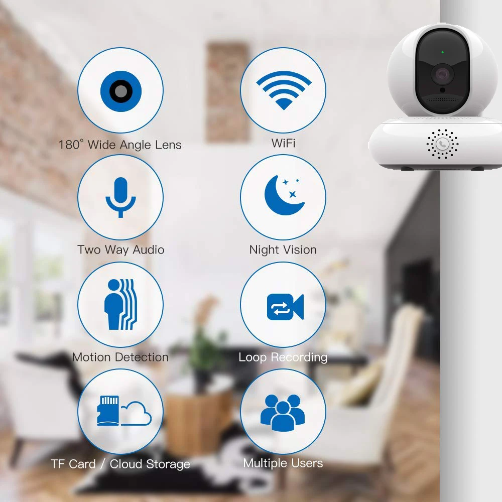 YUNSYE 1080P Wi-Fi беспроводная сетевая камера домашняя ИК-камера видеонаблюдения 2.0MP