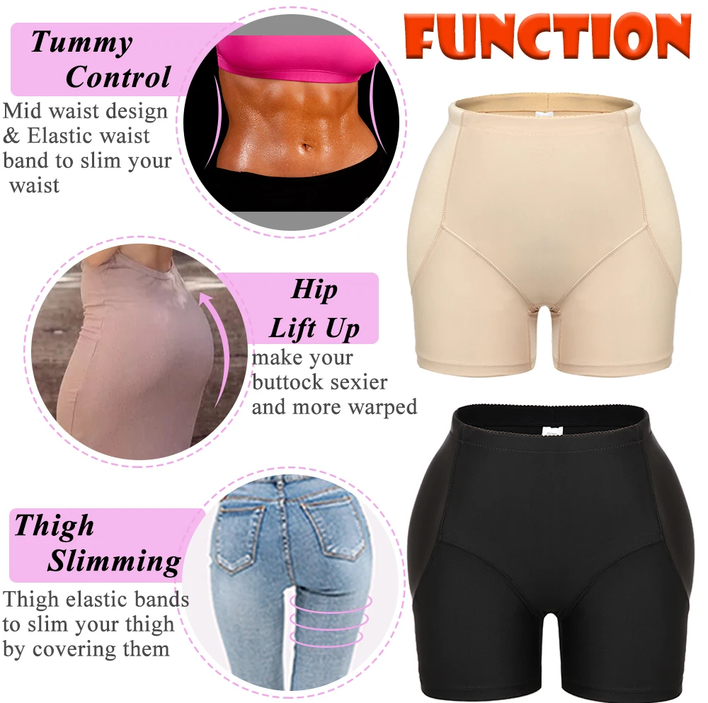 Трусики размера плюс с мягкими подкладами увеличивающие бедра Корректирующее