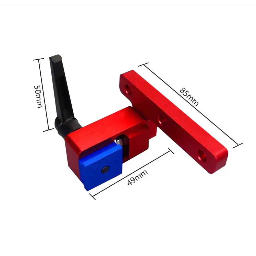 

Flip Stop Aluminium Mijter T-Track Stop Met Verstelbare Schaal Mechanisme (Rood Serie), Alleen Geschikt Voor 45mm T-track