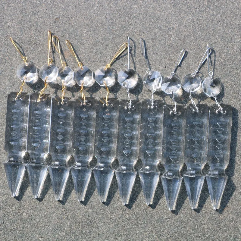 10pcs/lot Crystal Chandelier Prism Parts Pendant Glass Lamp Lighting Accessories