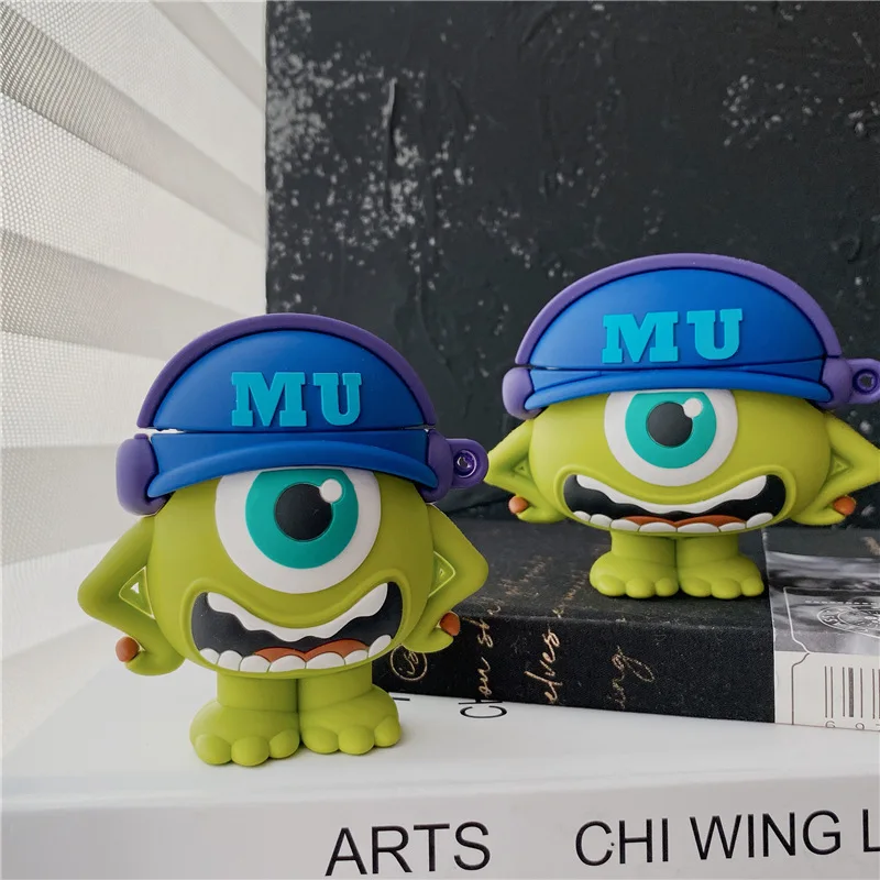 

Green Little Monster Doll Silicone Anti-fall Earphone Case AirPods 1 and 2 Case Airpods Pro Case Earphone Accessories Case