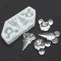 diy epoxy resin silicone mold ice cream shape mould plaster aromatherapy mold for diy resin jewelry pendants