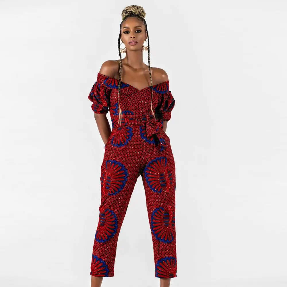 Африканские женские комбинезоны Дашики принт Мода Анкара наряд для дам Африка