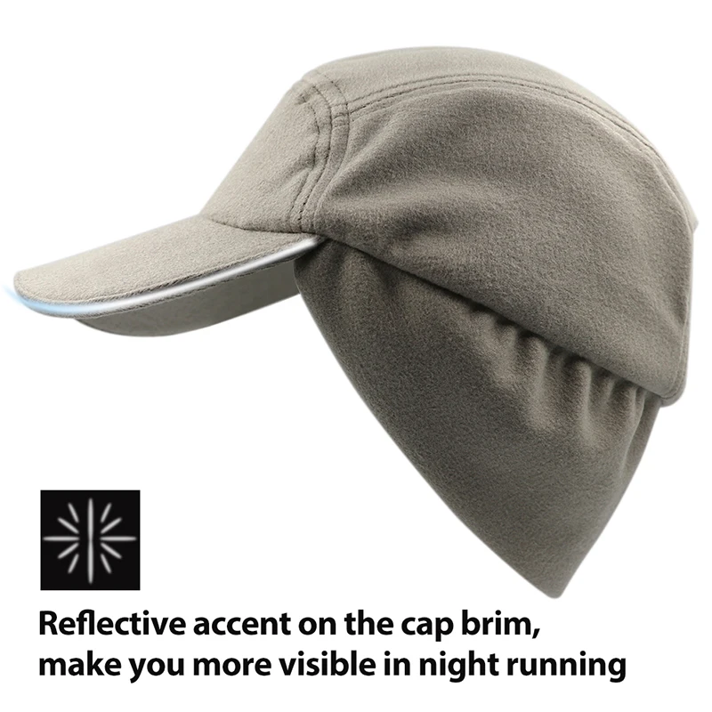 Женская зимняя флисовая шапка с хвостом для бега опущенными ушками бейсбольная