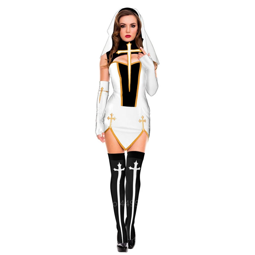 Женская одежда для косплея в средневековом стиле костюм монахини религиозный