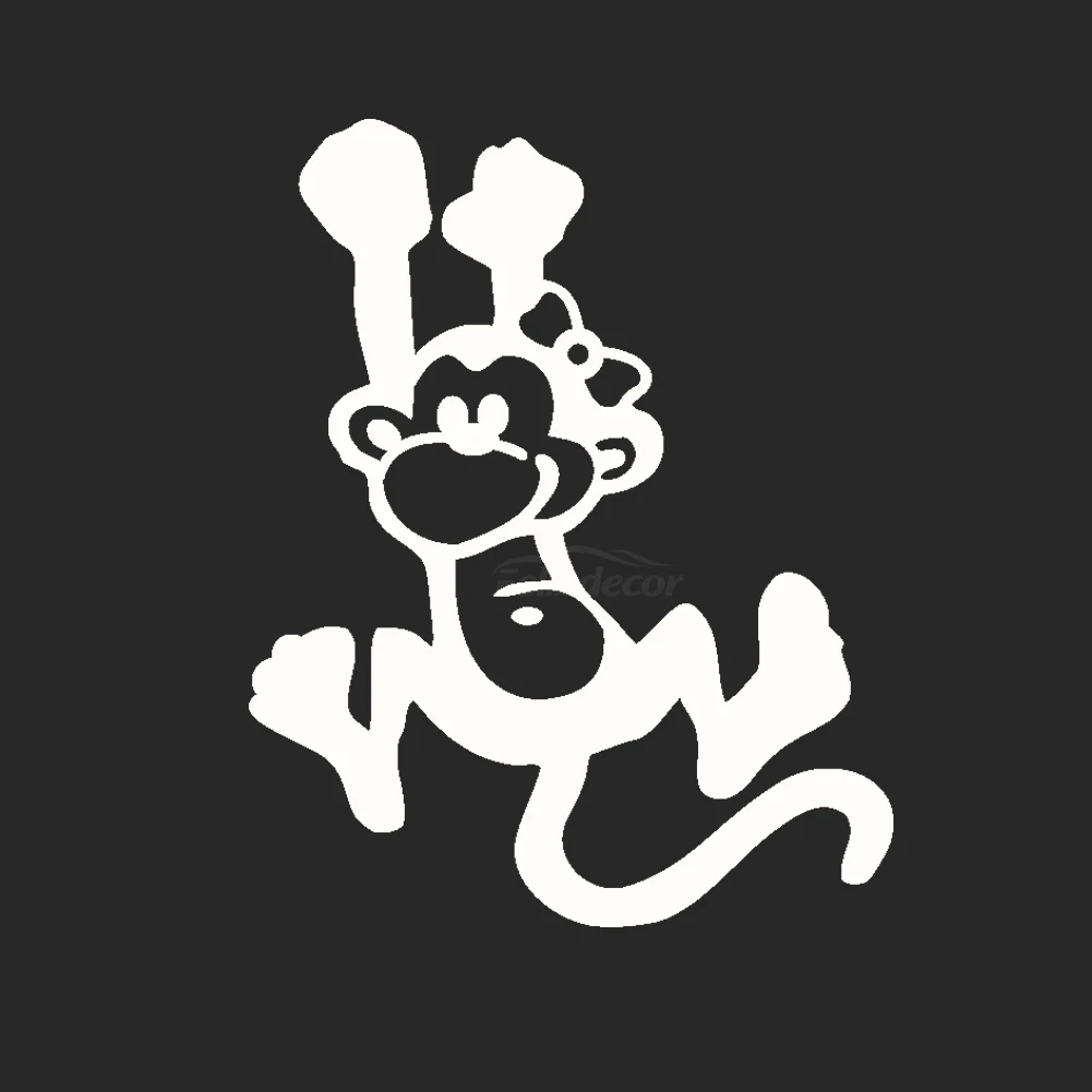 С принтом обезьяна с бантом и аппликацией в виде качается Виниловая пленка для