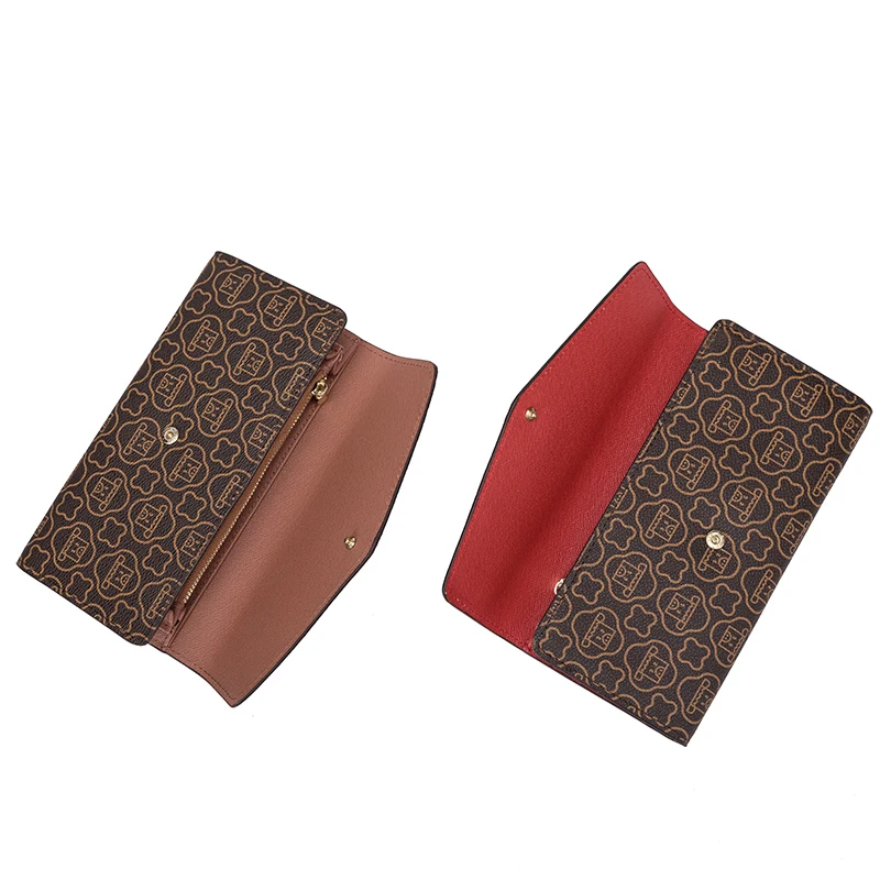 

European and American Fashion Ladies wallet High Quality Cutches women Multifunction Pigskin Design Luxury Female wallet Bag