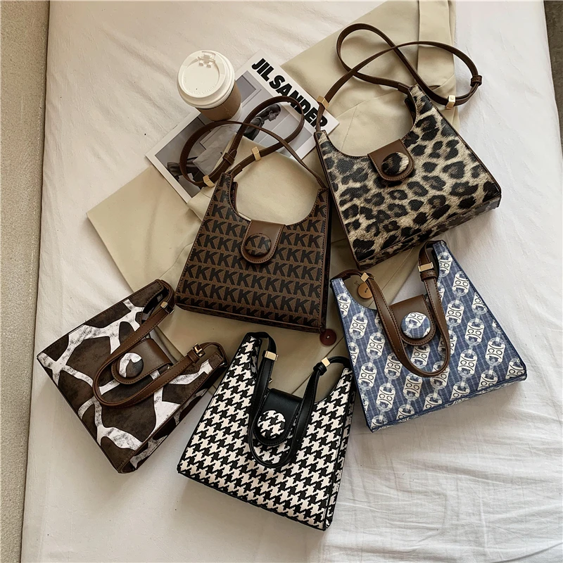 

Girl Handbag Bags Vintage Famale Tote Handbags Bag Shoulder High Quality Pu Leather Letter Printing Lady Fashion For Women