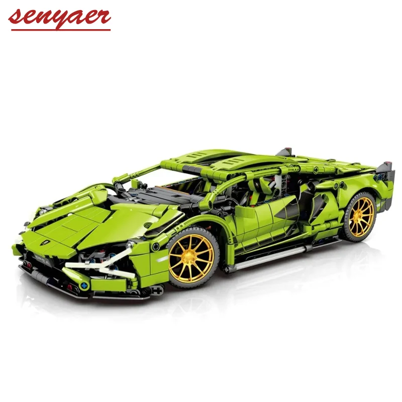 

In Stock Lamborghinis SIAN FKP37 Building Blocks Roadster Kit Electric Motor Remote Control Bricks Sets Toys Kids Boys Gifts