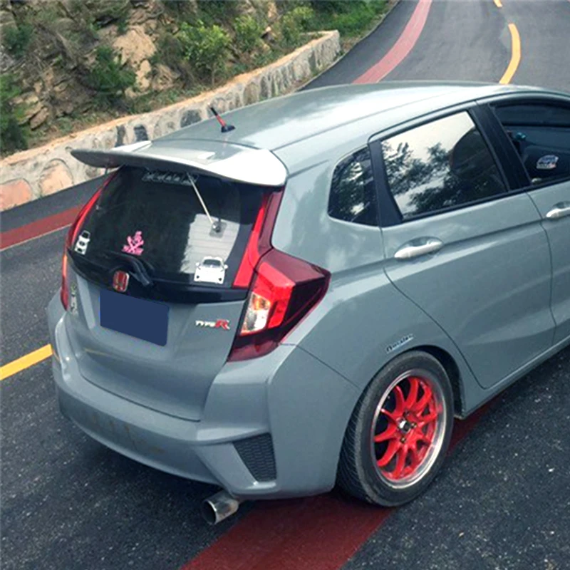 Спойлер из углеродного волокна для Honda JAZZ Fit, спойлер на крыше, крыло JDM Gk5-2019Year, углеродное волокно, спортивный автомобиль, переоборудование, аксессуары