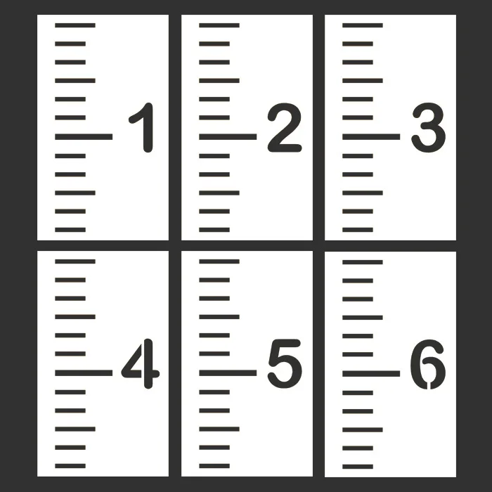 Трафарет для детей 6 футов диаграмма роста высоты многоразовая линейка шаблон