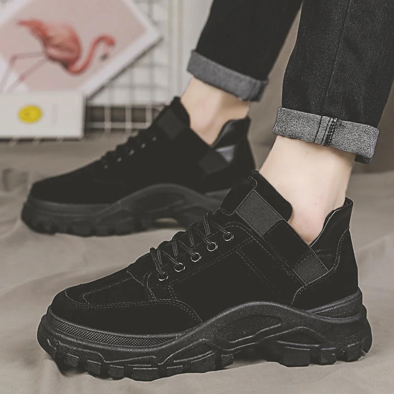 New men's casual shoes Men black comfortable Chunky sneakers fashion men platform zapatos de hombre C1-37 | Обувь