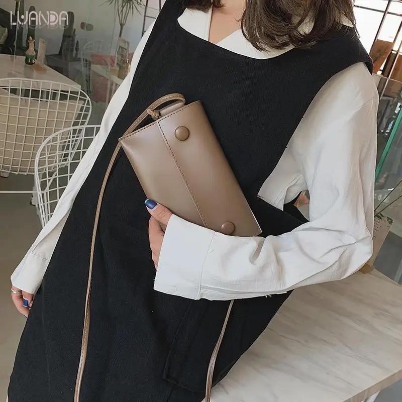 Женские сумки мессенджеры модная дизайнерская черная маленькая сумка с клапаном