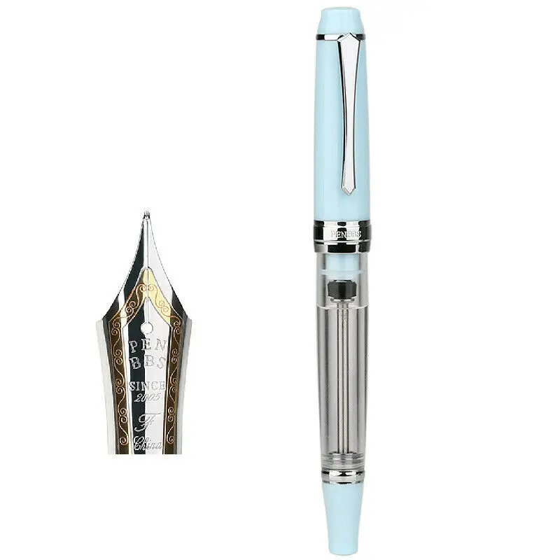 42 bamboo moon Penbbs 456 полимерная прозрачная качественная авторучка с отрицательным давлением, тонкая ручка 0,5 мм, вакуумное наполнение, подарок для студентов - Цвет: 42 bamboo moon