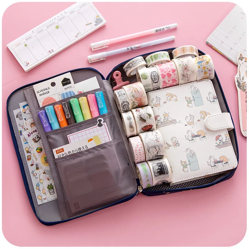 Вместительный школьный чехол для карандашей холщовый ручек мальчиков и