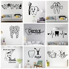 Виниловая наклейка на стену с зубцами для стоматолога, магазина, декор комнаты, водостойкая Наклейка на стену, наклейки на стену