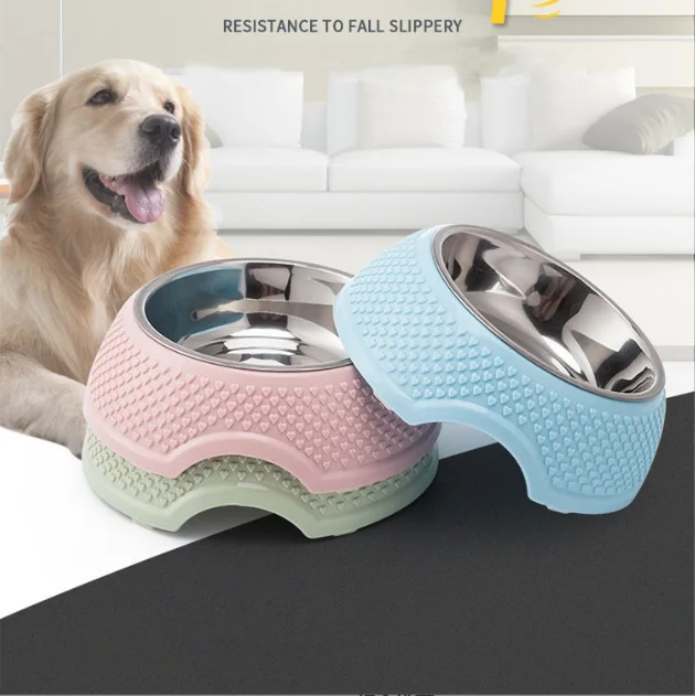 

Pet Dog Cat Food Bowl Stainless Steel Pet Pot Bowl Pet Feeder Tableware Anti-overturning Water Food Bowl For Pets Puppy Cat