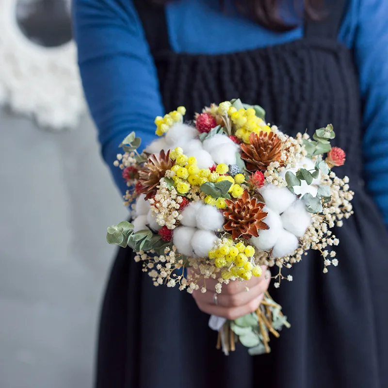 

Natural Dried Flower Yellow Wax Chrysanthemum Immortal Plants Sesktop Decoration Living Room Dining Table Literary Accessories